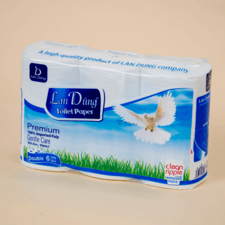 Giấy vệ sinh Lan Dũng Premium_Bịch: 12 lốc