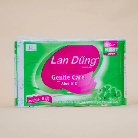 Giấy vệ sinh Lan Dũng Hồng - Bịch: 12 lốc